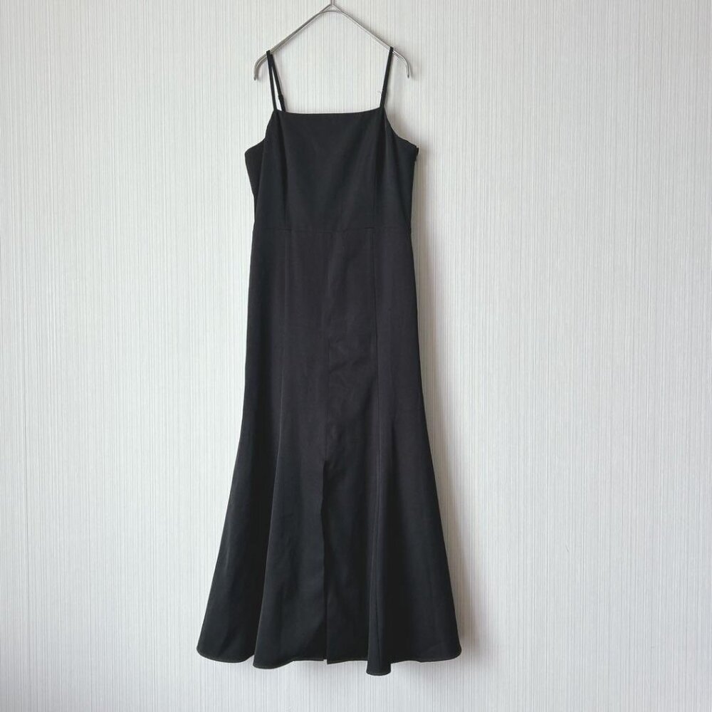 Vecca Mermaid Camisole Dress Long Black Slit